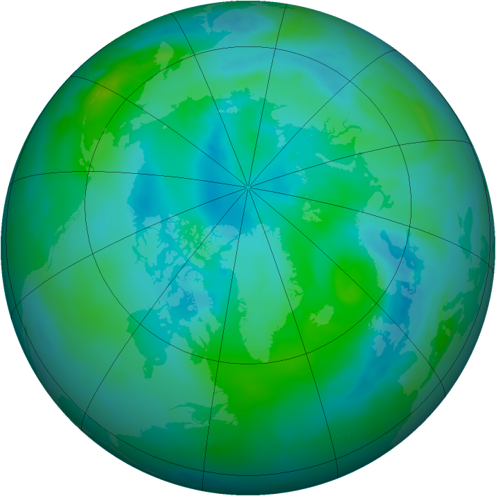Arctic ozone map for 04 September 2012